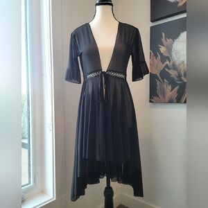 3/$30 Elegant Sheer Black Cover Up